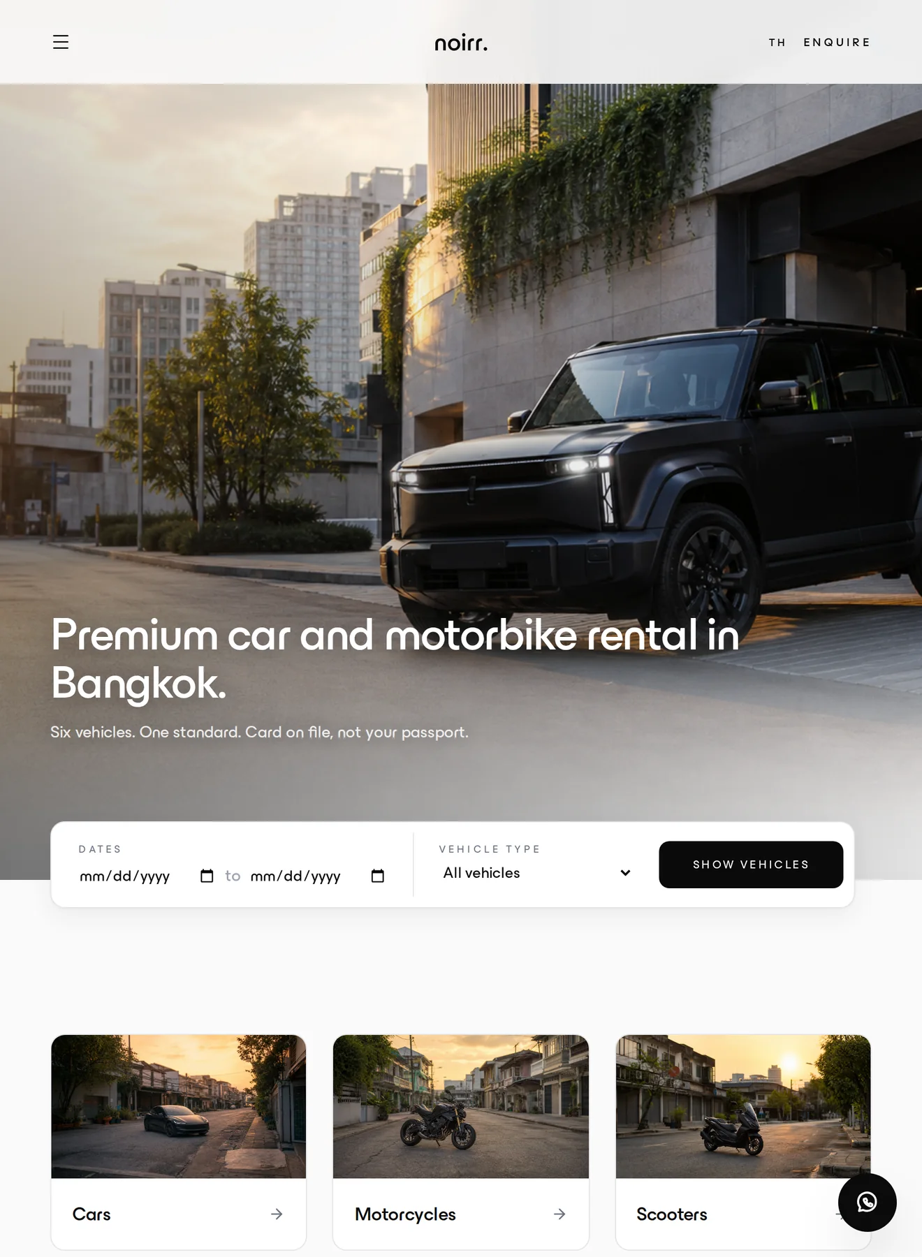noirr.co, live, the rental site in English and Thai