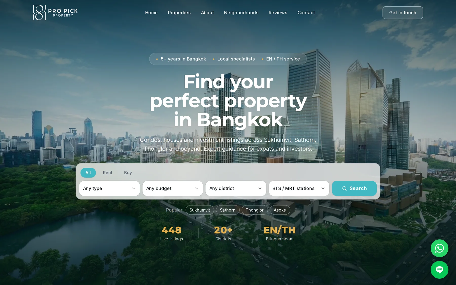ProPick, a property agency running on the system