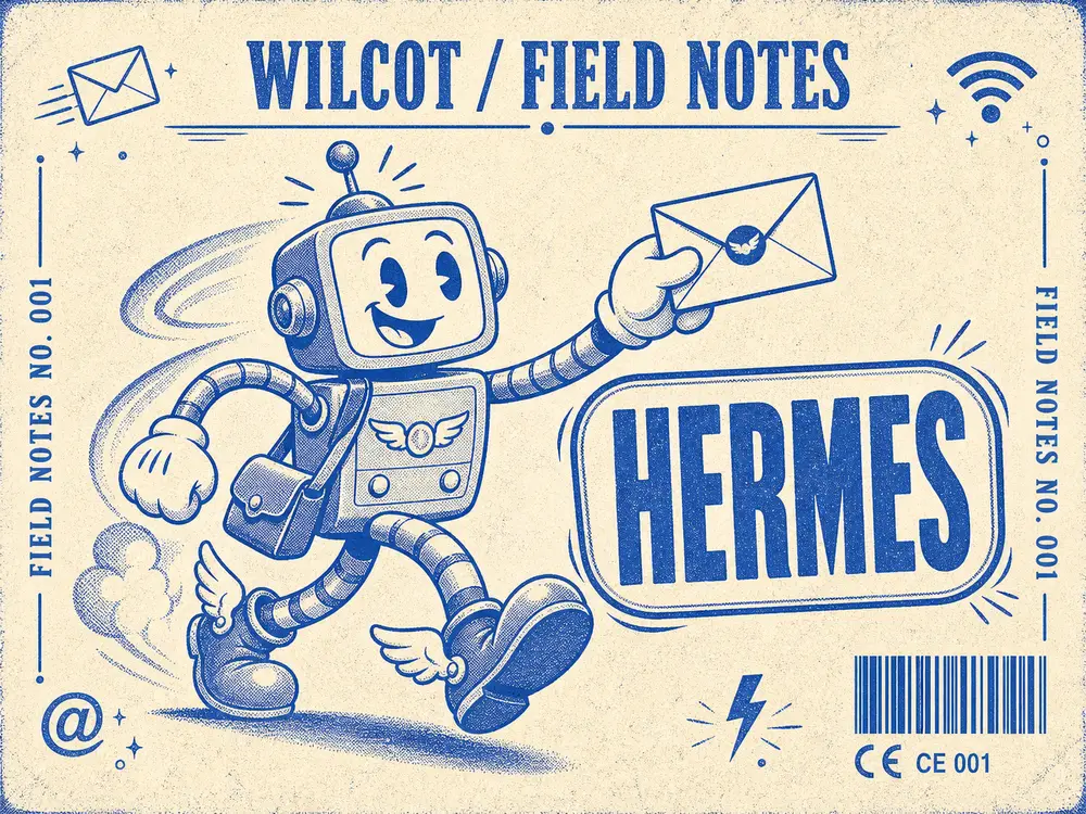 Field note 001, Hermes, a winged messenger robot